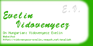 evelin vidovenyecz business card